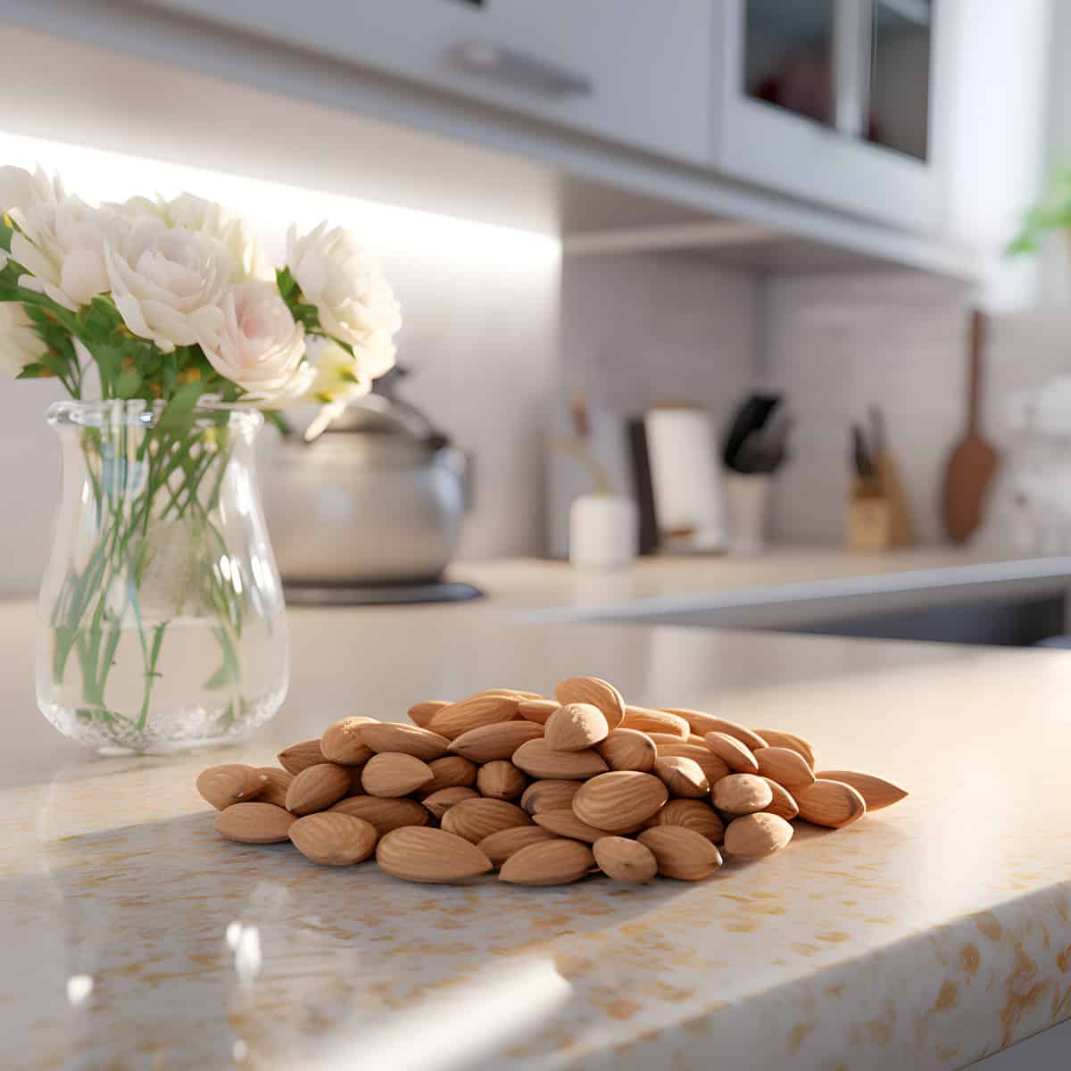 Desert Almonds on a kitchen counter