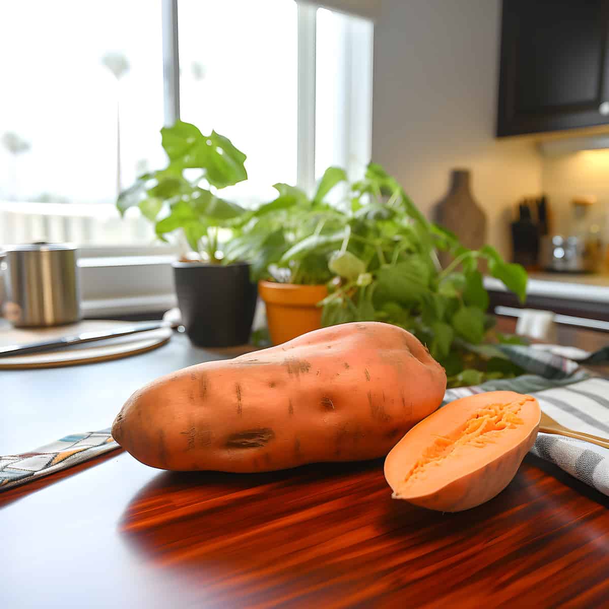 Don Juan Sweet Potatoes on a kitchen counter