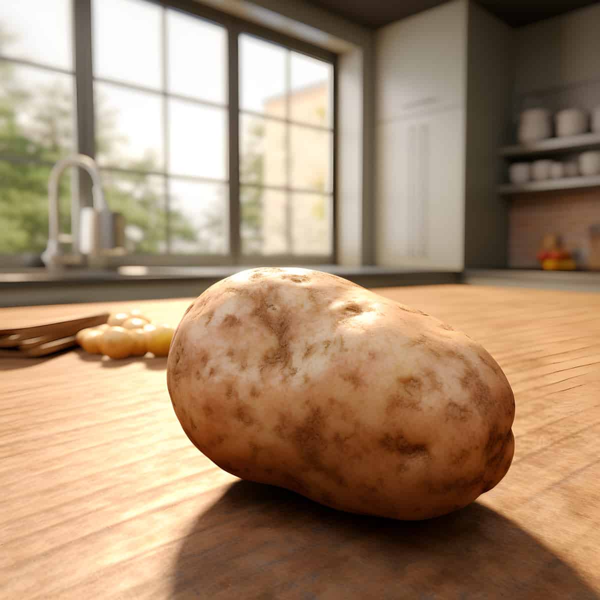 Eigenheimer Potatoes on a kitchen counter