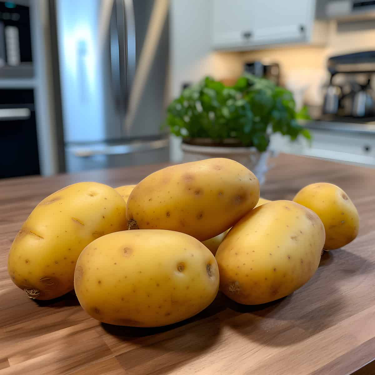 Electra Potatoes on a kitchen counter