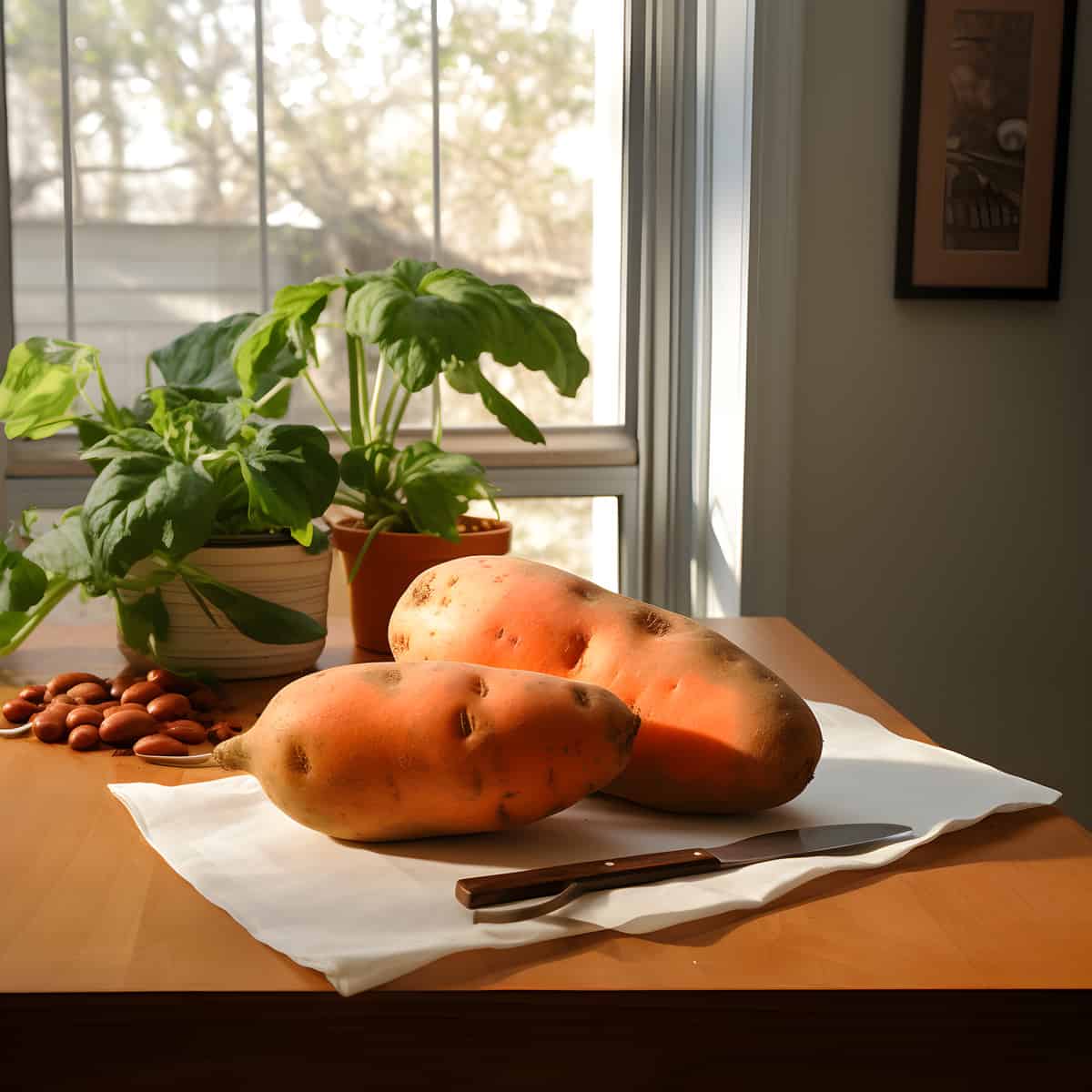 Eureka Sweet Potatoes on a kitchen counter