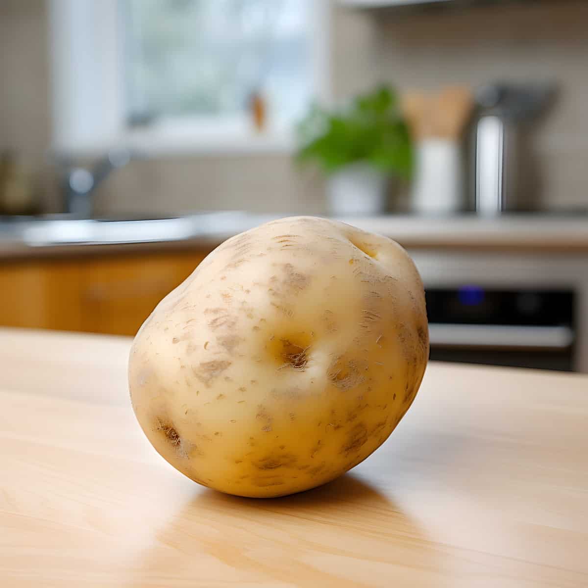 Ewelina Potatoes on a kitchen counter