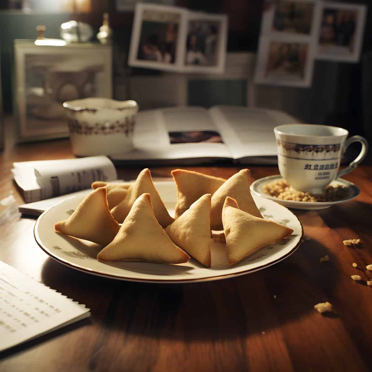 Fortune Cookies on a kitchen counter