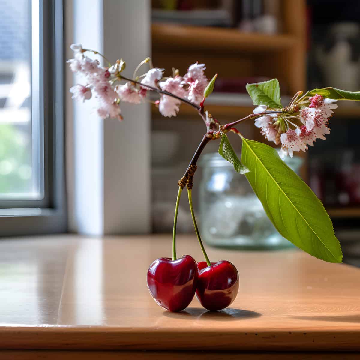 Grayleaf Cherries on a kitchen counter