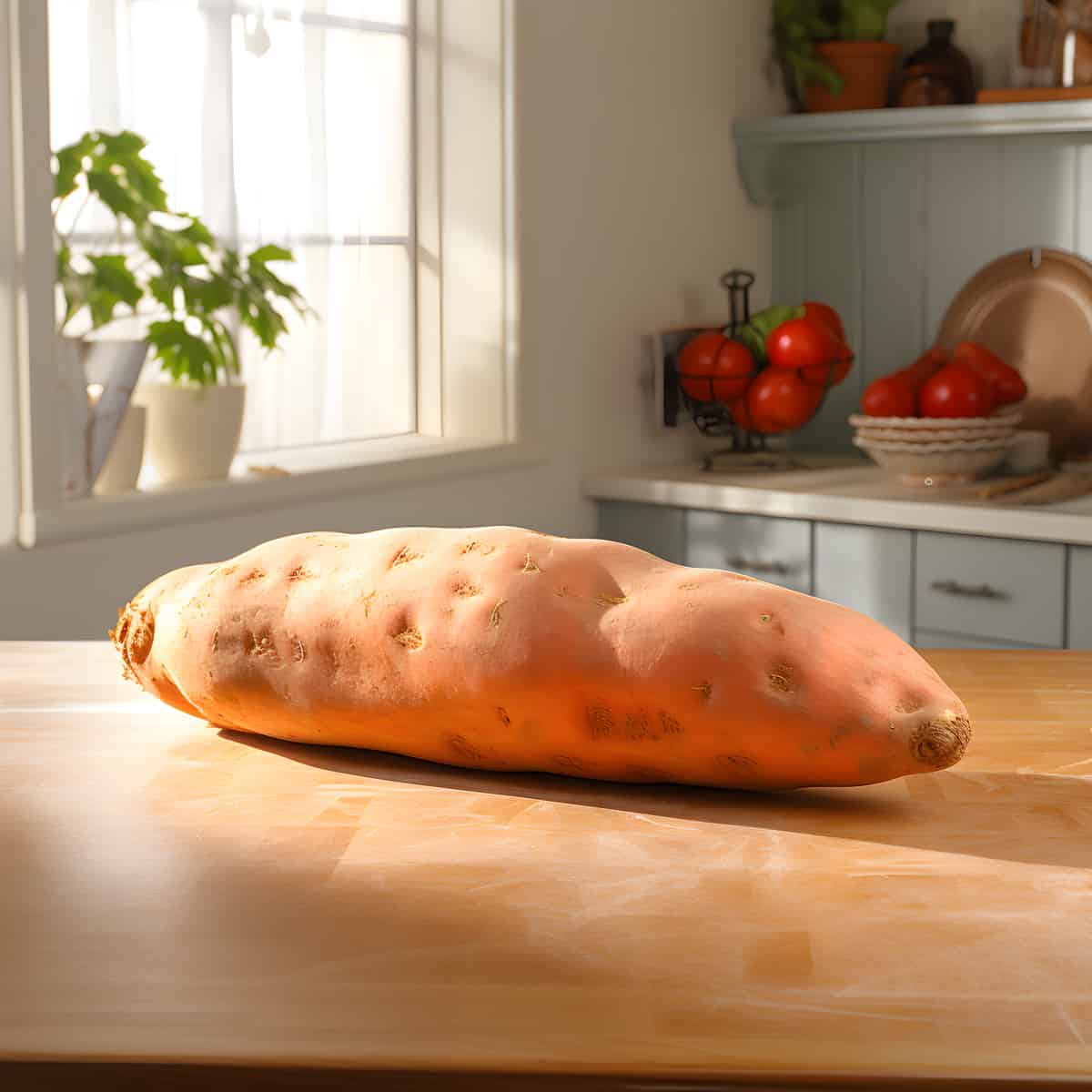 Hidry Sweet Potatoes on a kitchen counter