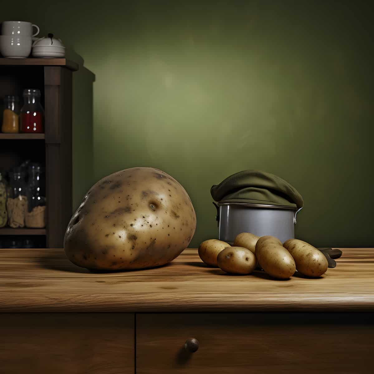 Home Guard Potatoes on a kitchen counter
