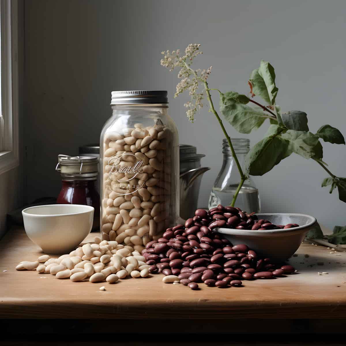 Horse Beans on a kitchen counter