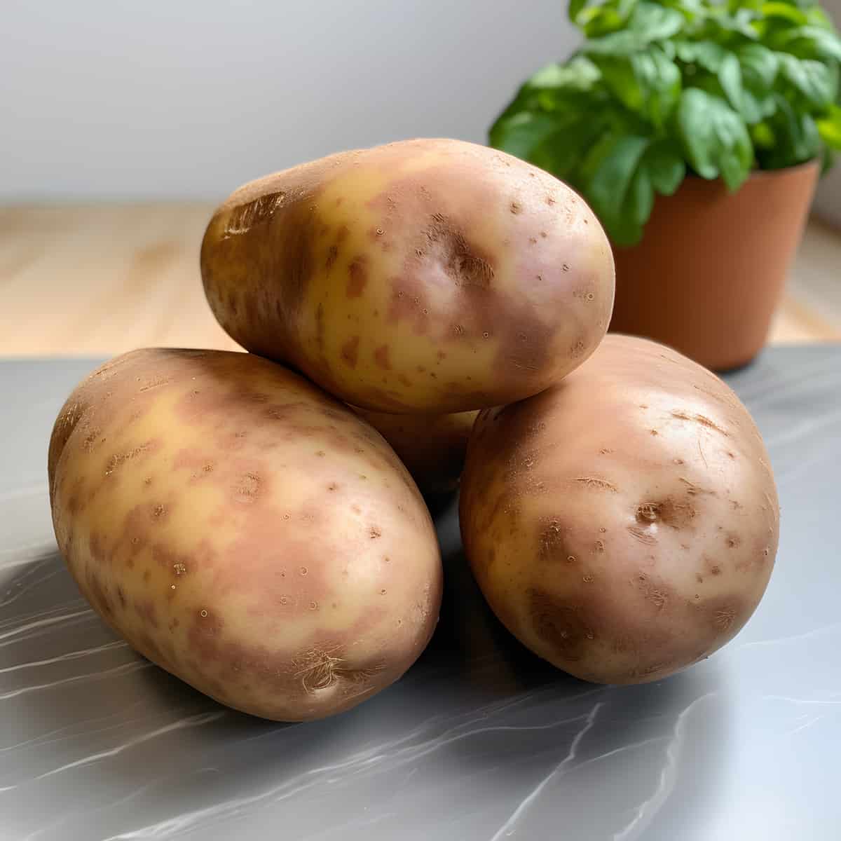 Huayro Potatoes on a kitchen counter