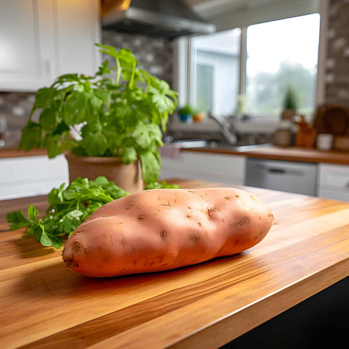 Iliua Sweet Potatoes on a kitchen counter