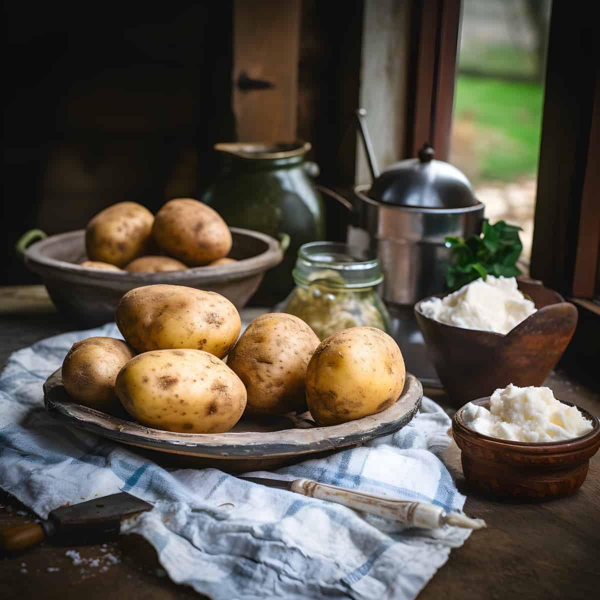 Irish Cobbler Potatoes on a kitchen counter