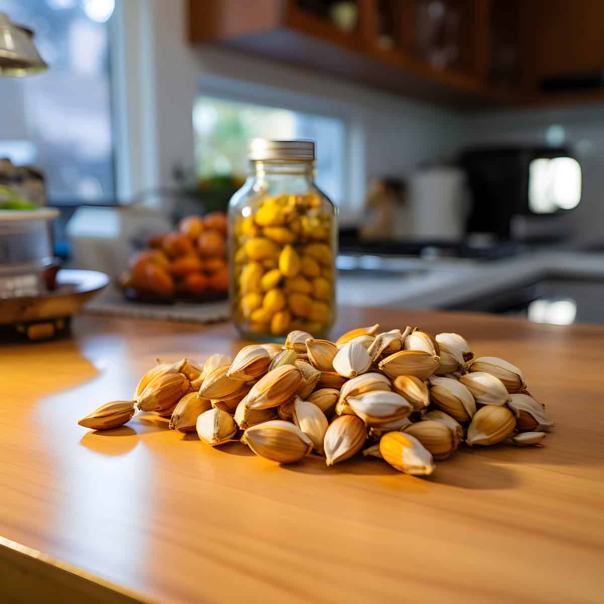 Jackfruit Seeds on a kitchen counter