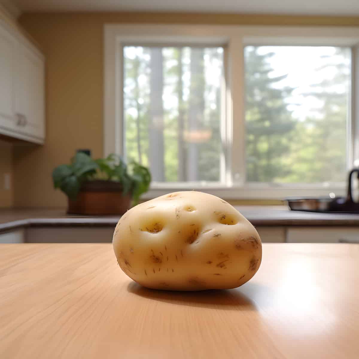 Juliette Potatoes on a kitchen counter