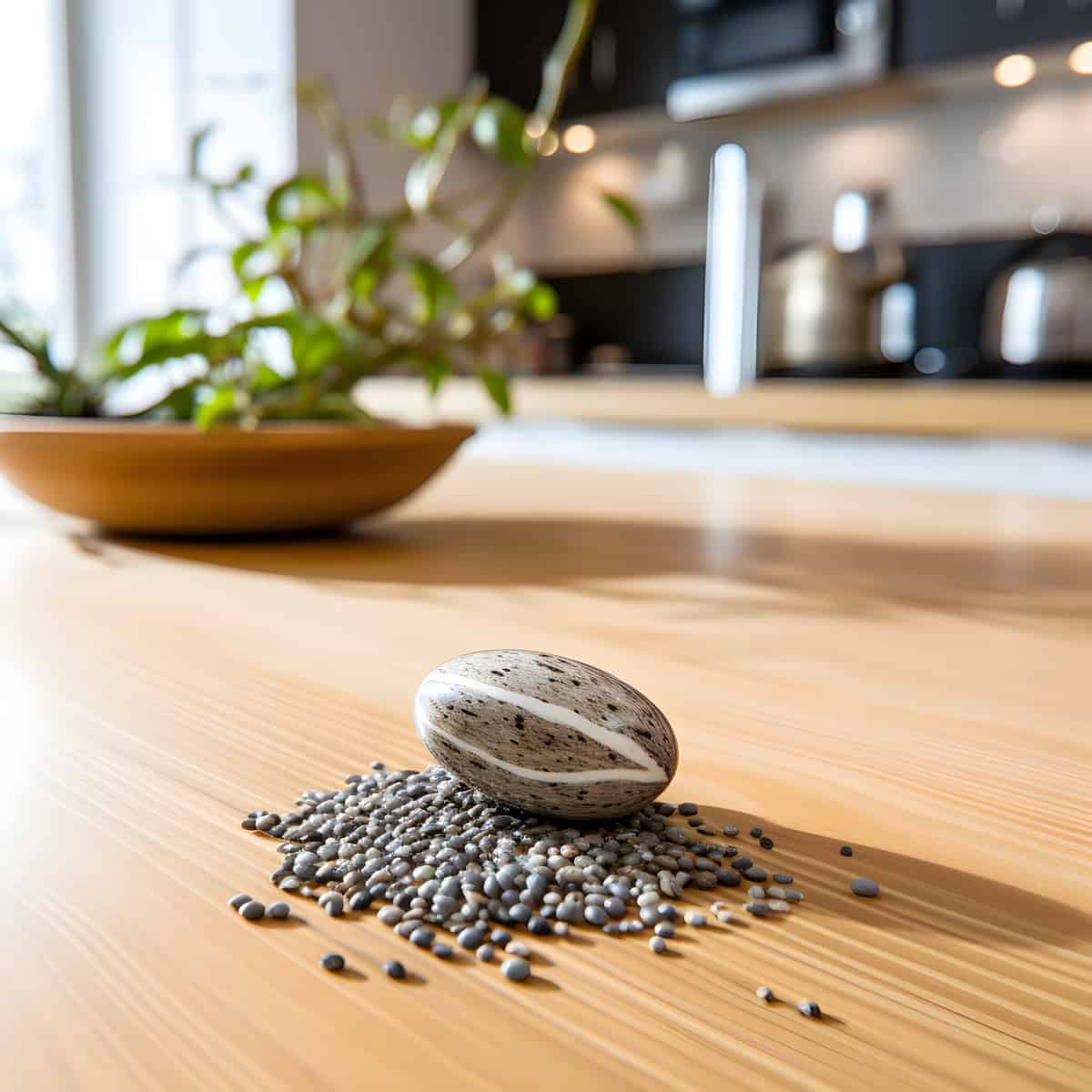 Kaiwa Seeds on a kitchen counter