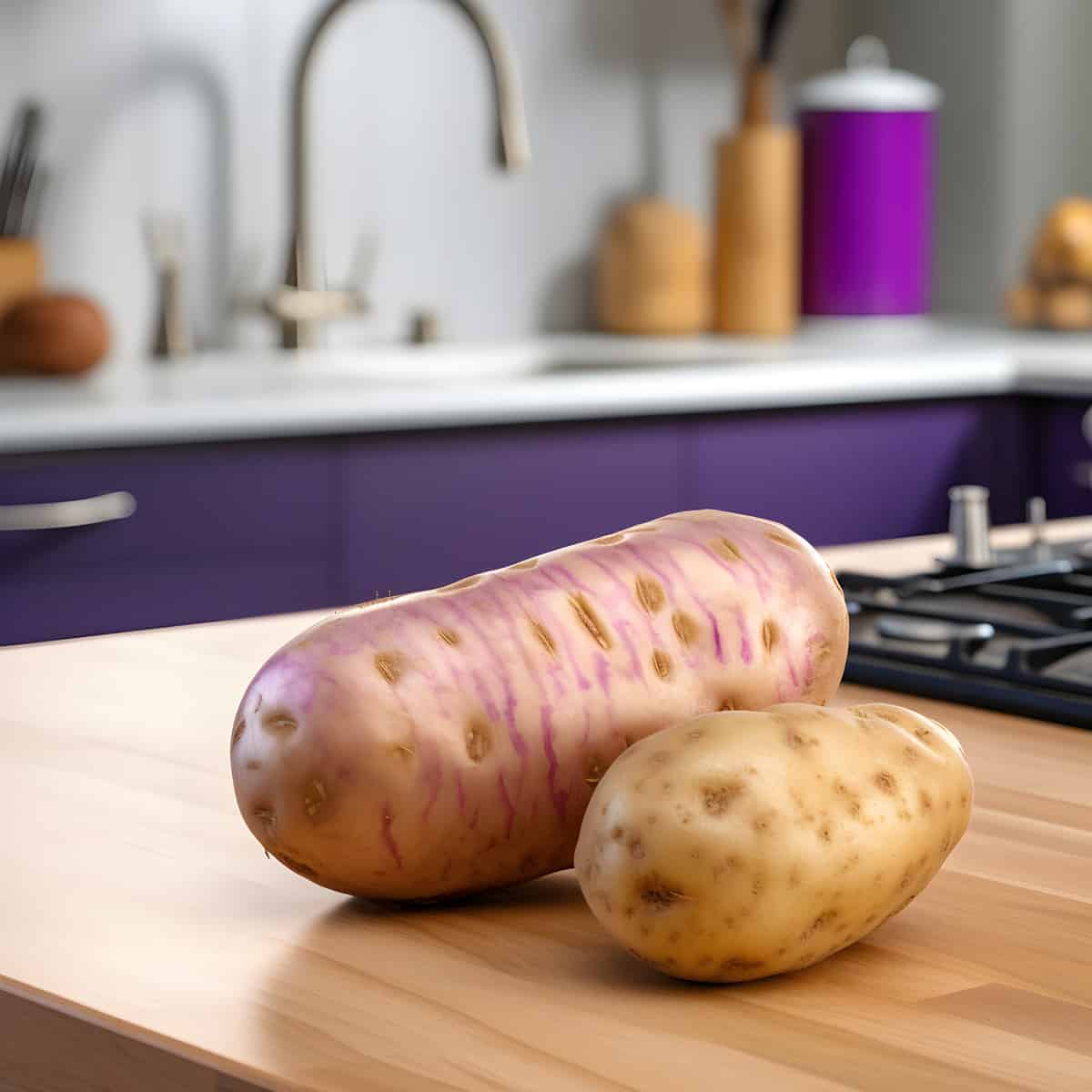 Kestrel Potatoes on a kitchen counter