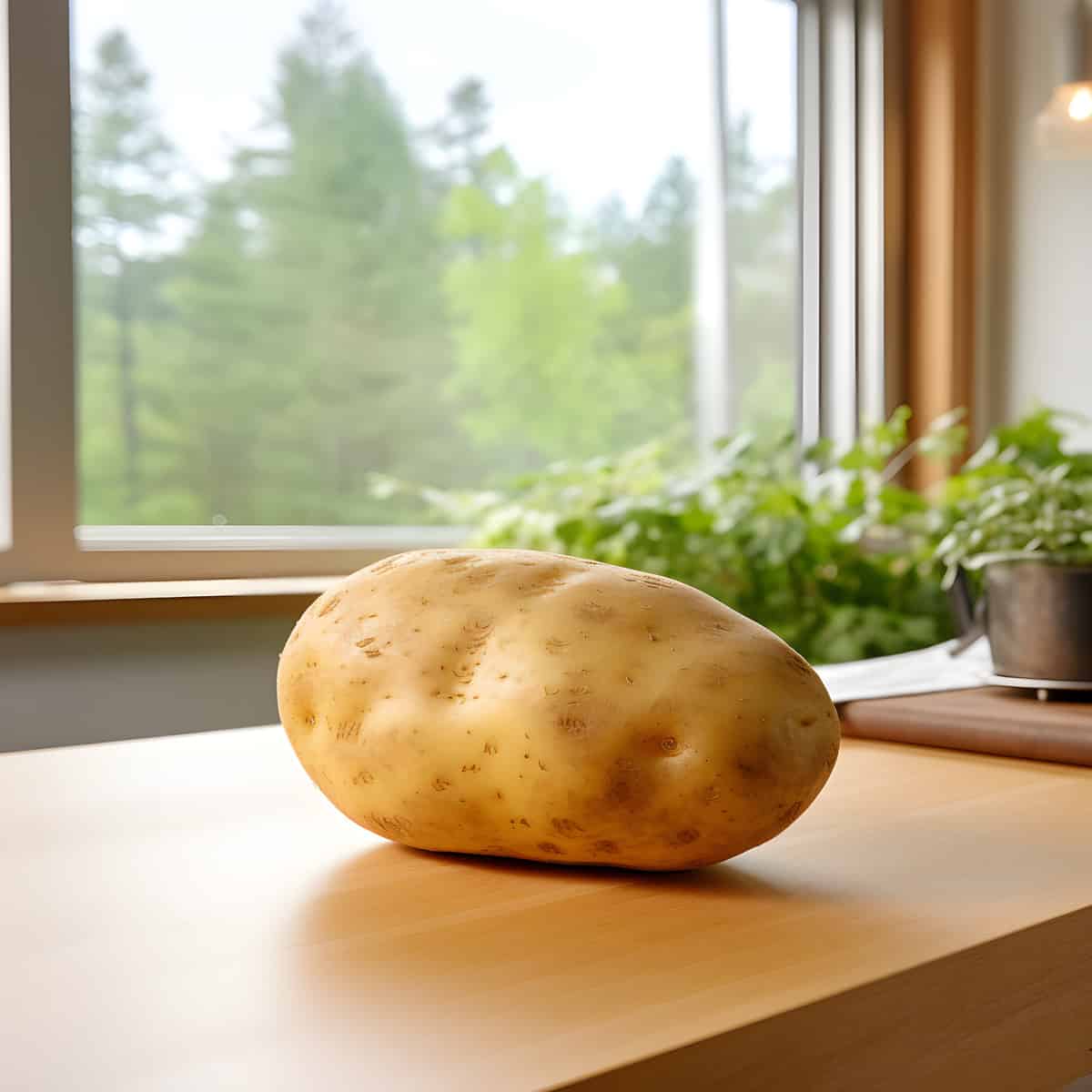 Keuka Gold Potatoes on a kitchen counter