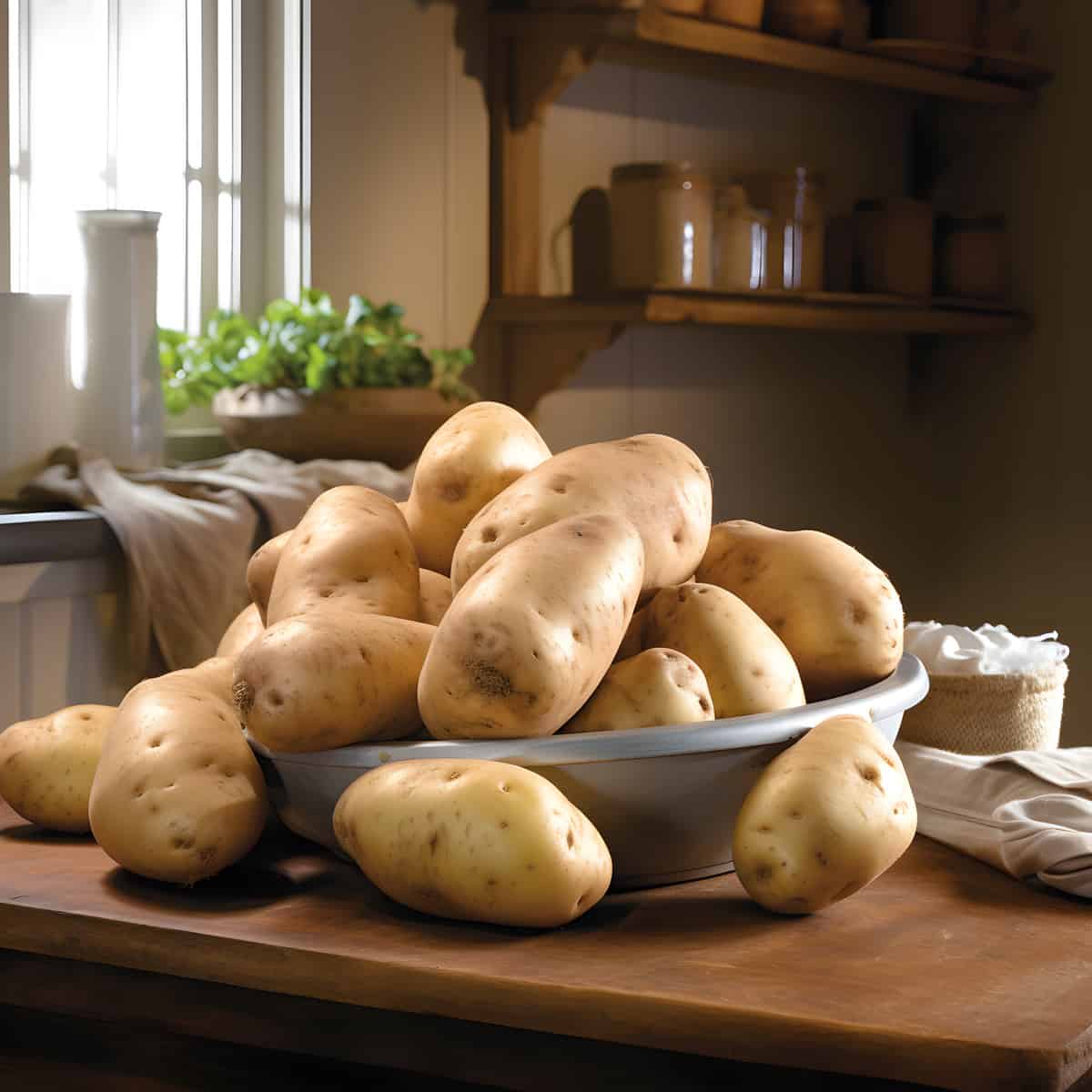 Lenape Potatoes on a kitchen counter