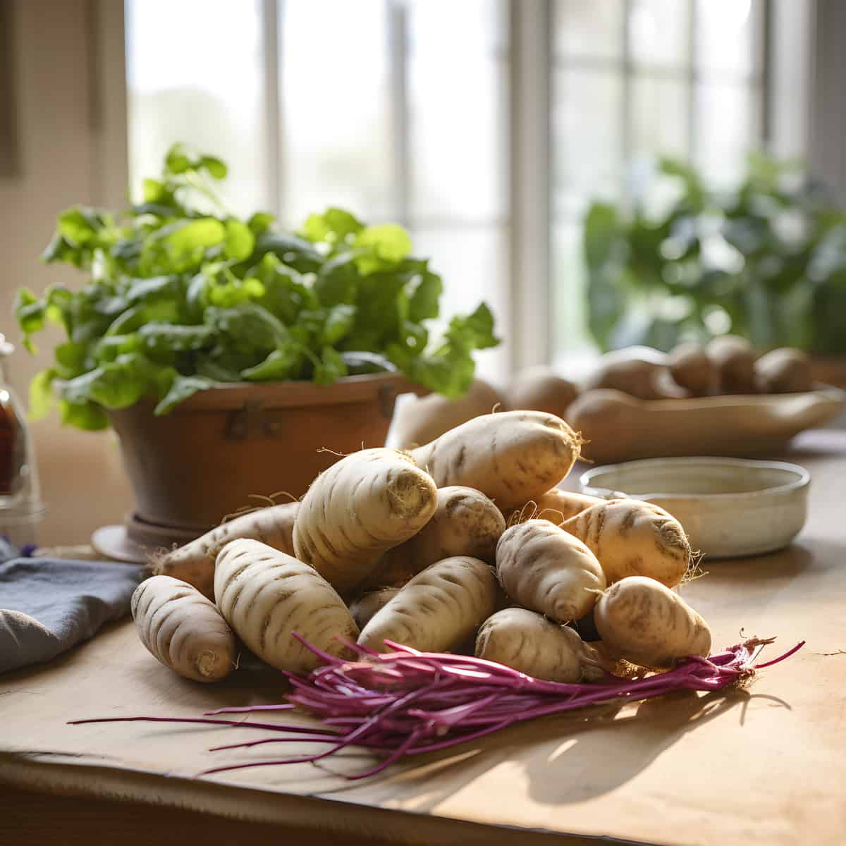 Linzer Strke Potatoes on a kitchen counter