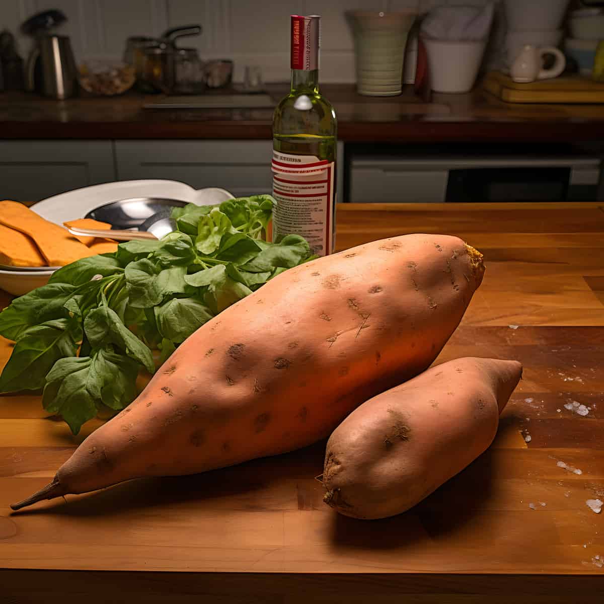 Mameyita Sweet Potatoes on a kitchen counter