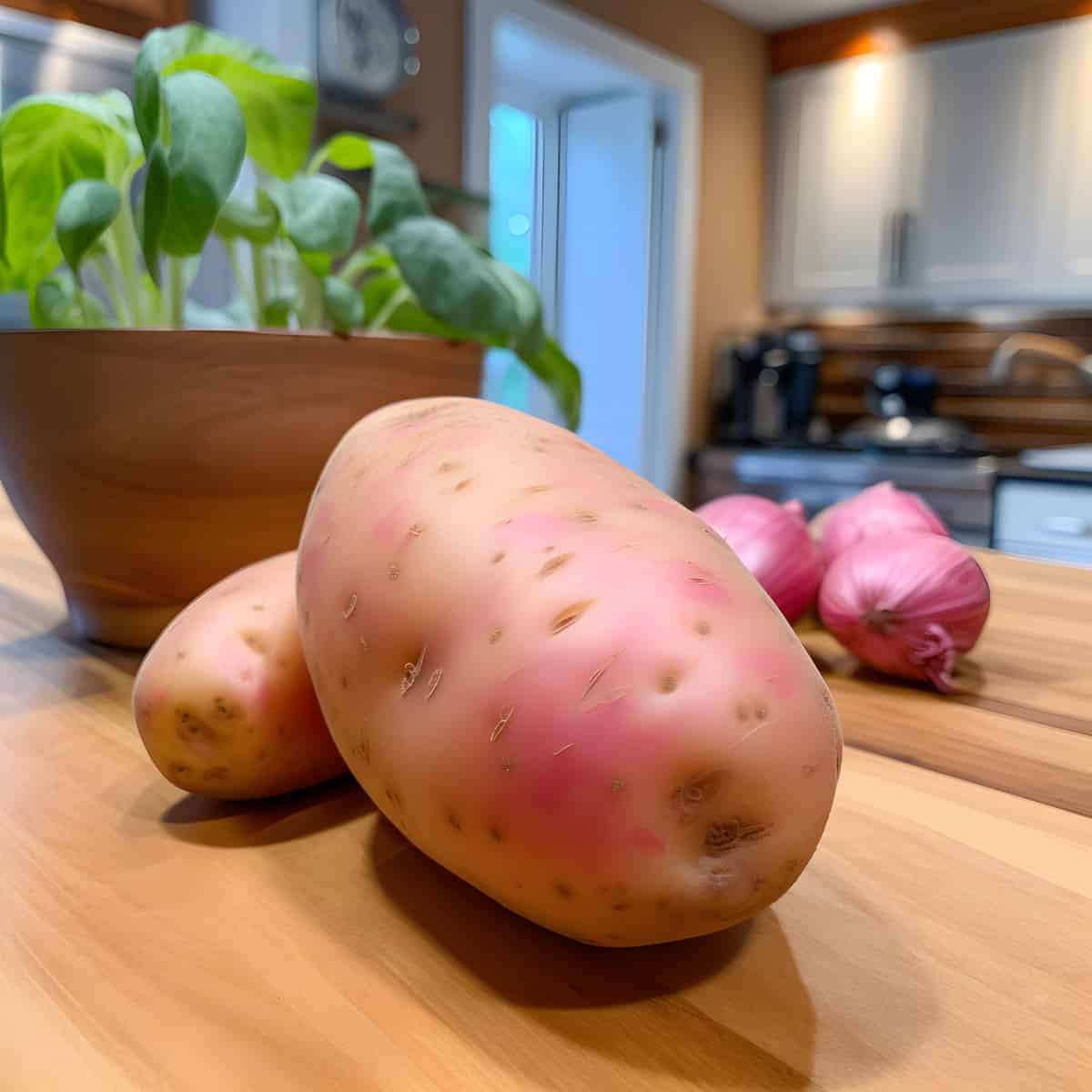 Miss Blush Potatoes on a kitchen counter