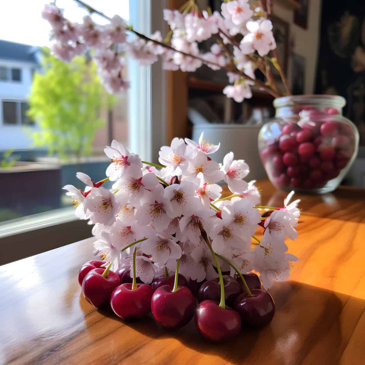 Miyama Cherries on a kitchen counter