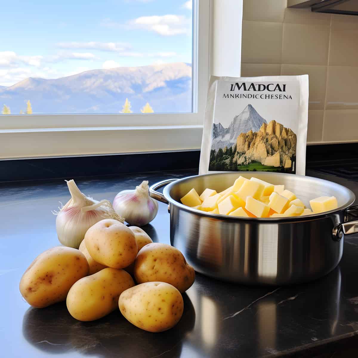 Monalisa Potatoes on a kitchen counter