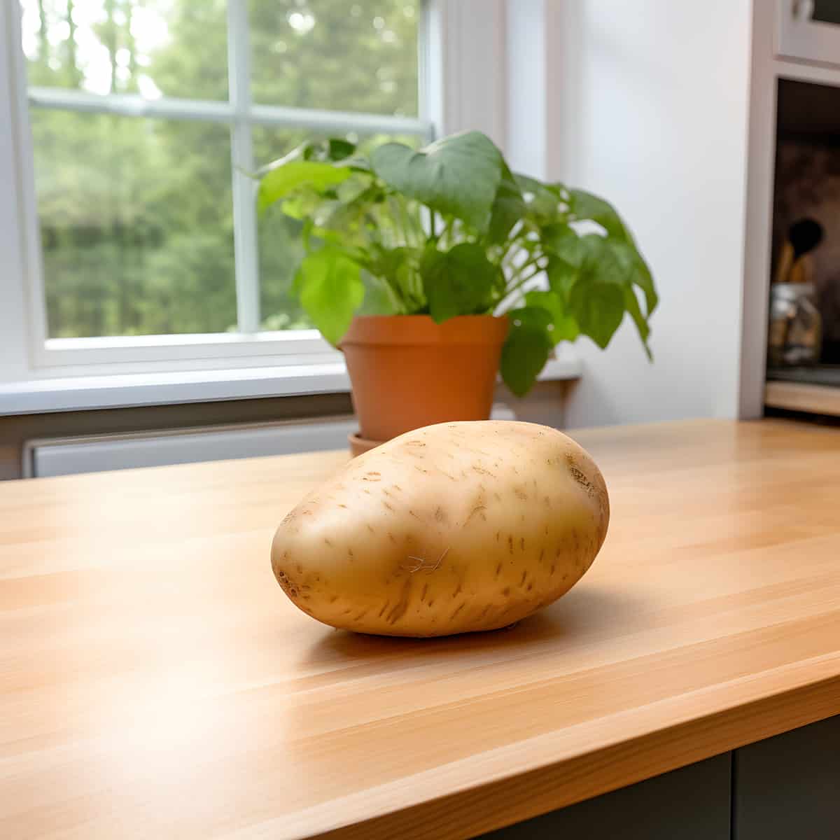 Navan Potatoes on a kitchen counter