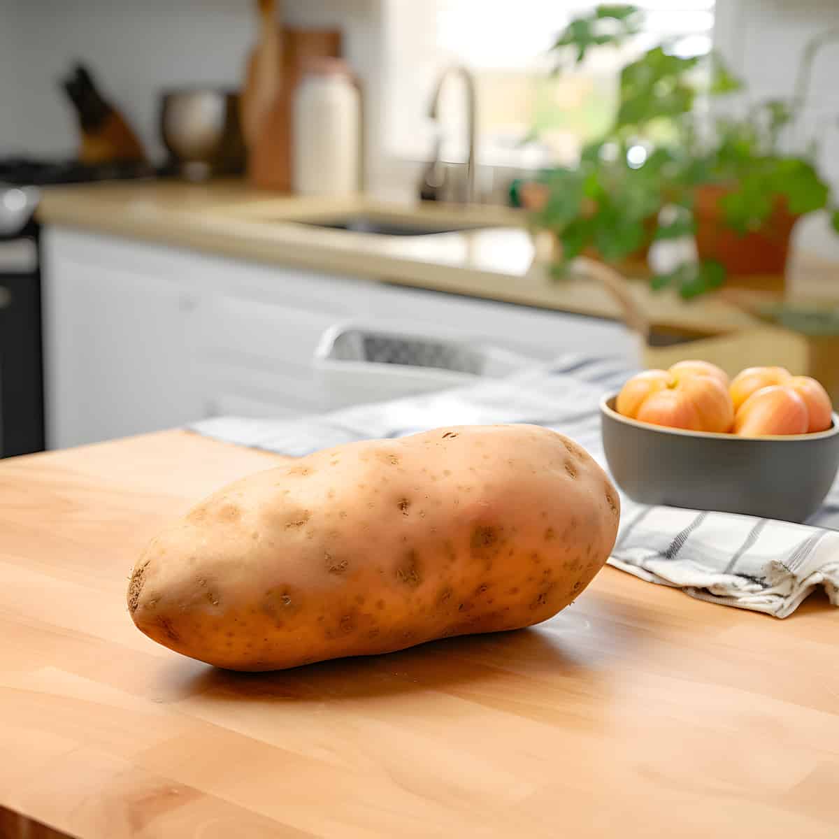 Ohenry Sweet Potatoes on a kitchen counter