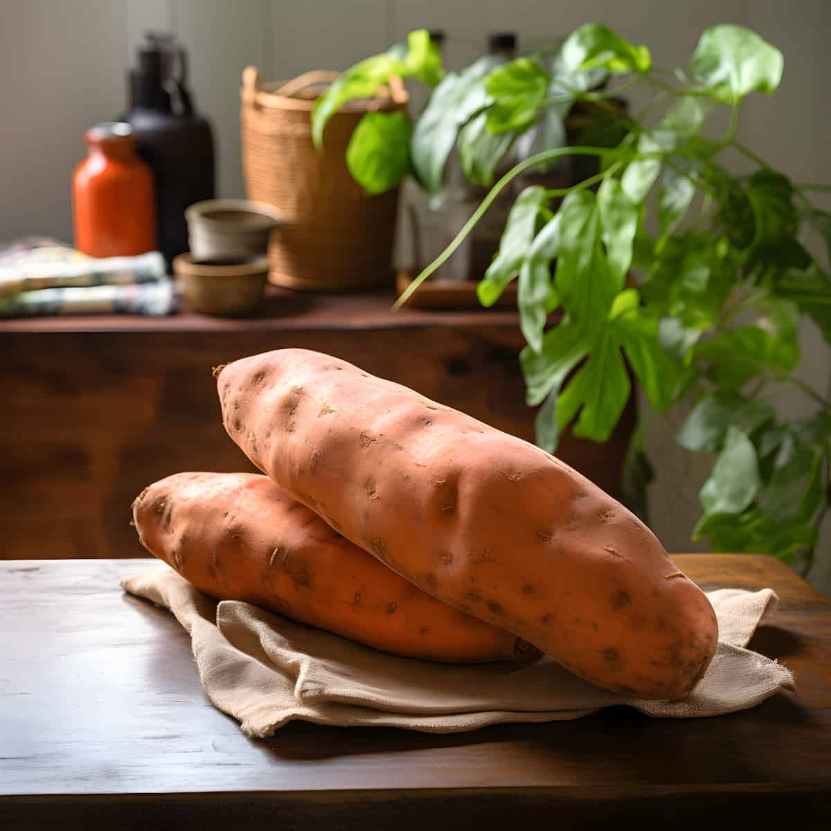 Oklamar Or Okla Sweet Potatoes on a kitchen counter