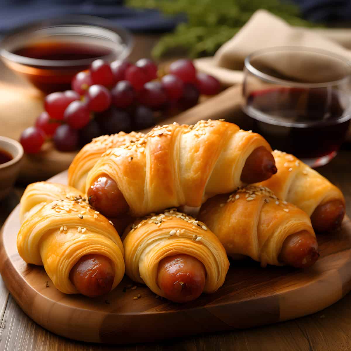 Pigs In A Blanket on a kitchen counter