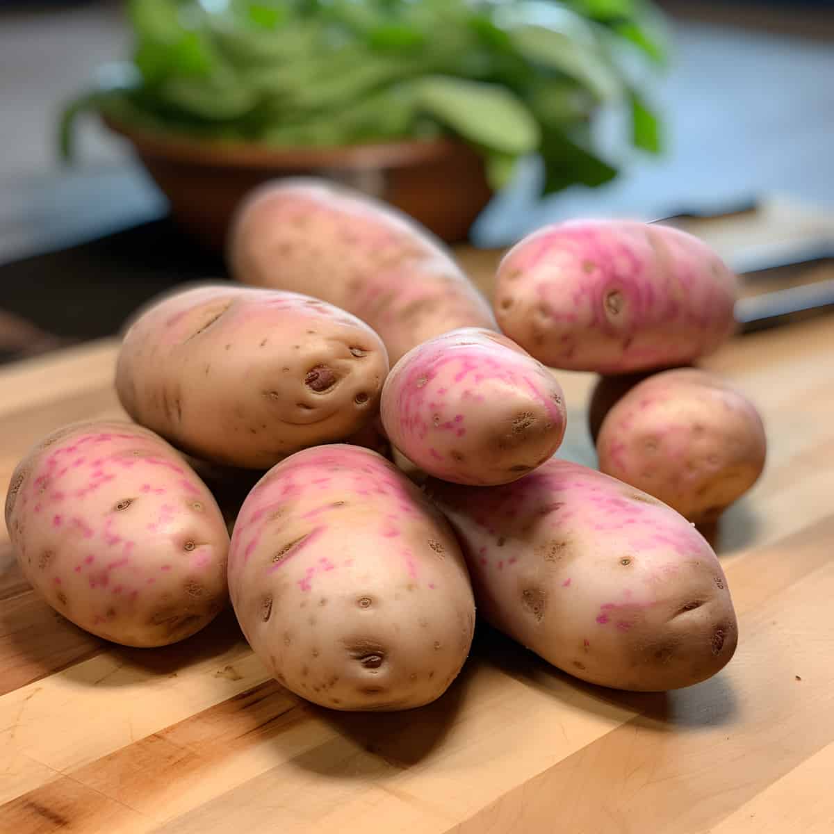 Piruanita Potatoes on a kitchen counter