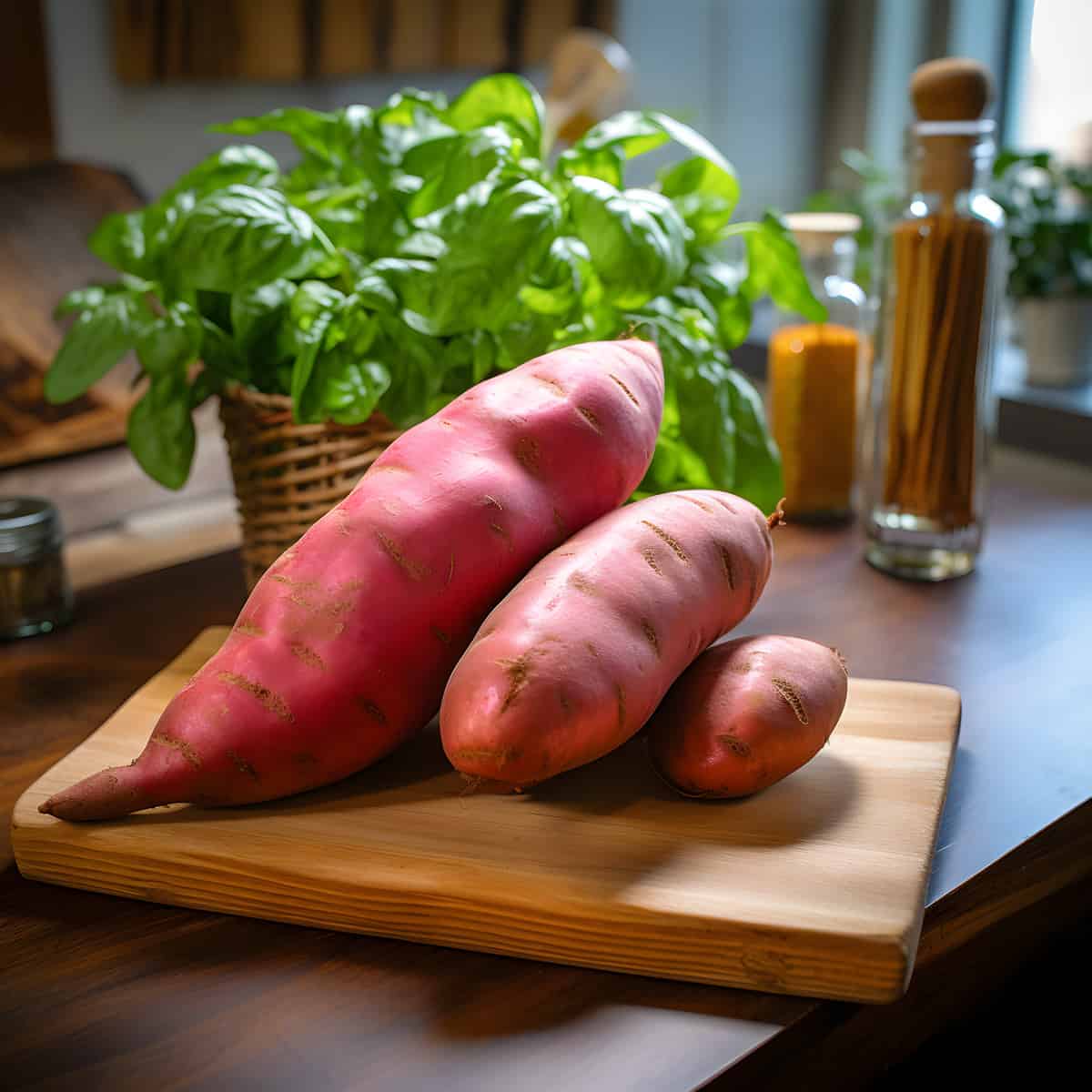 Poporo Sweet Potatoes on a kitchen counter