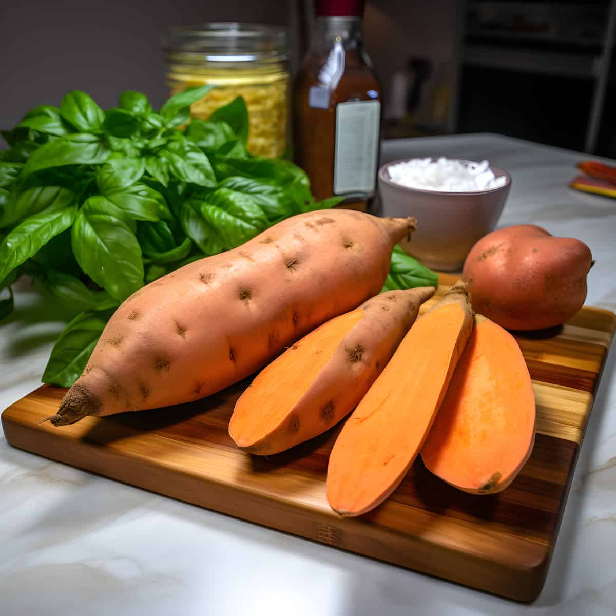 Porto Rico Or Porto Rican Or Puerto Rican Sweet Potatoes on a kitchen counter