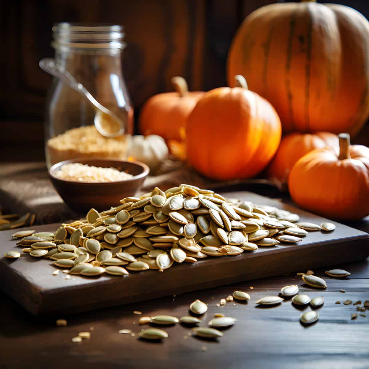 Pumpkin Seed on a kitchen counter