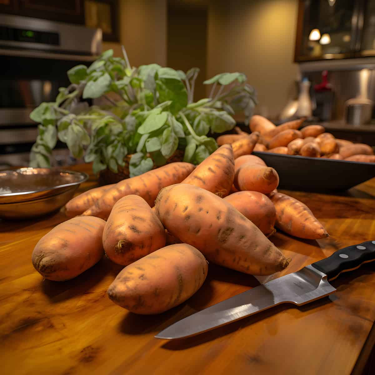 Ranger Sweet Potatoes on a kitchen counter
