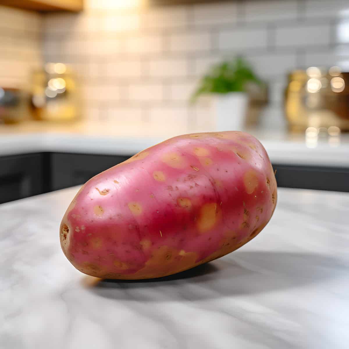 Red Gold Potatoes on a kitchen counter