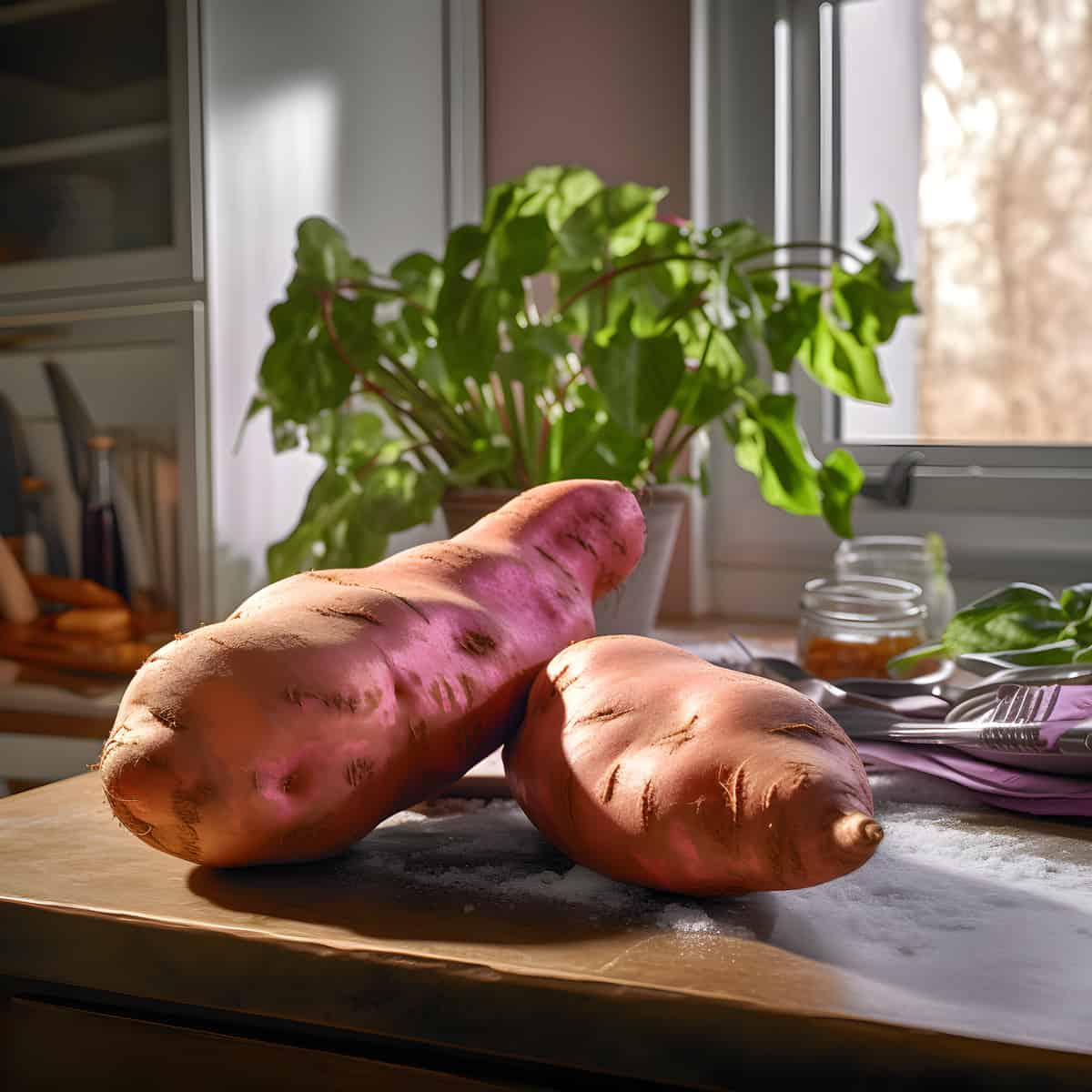 Regal Sweet Potatoes on a kitchen counter