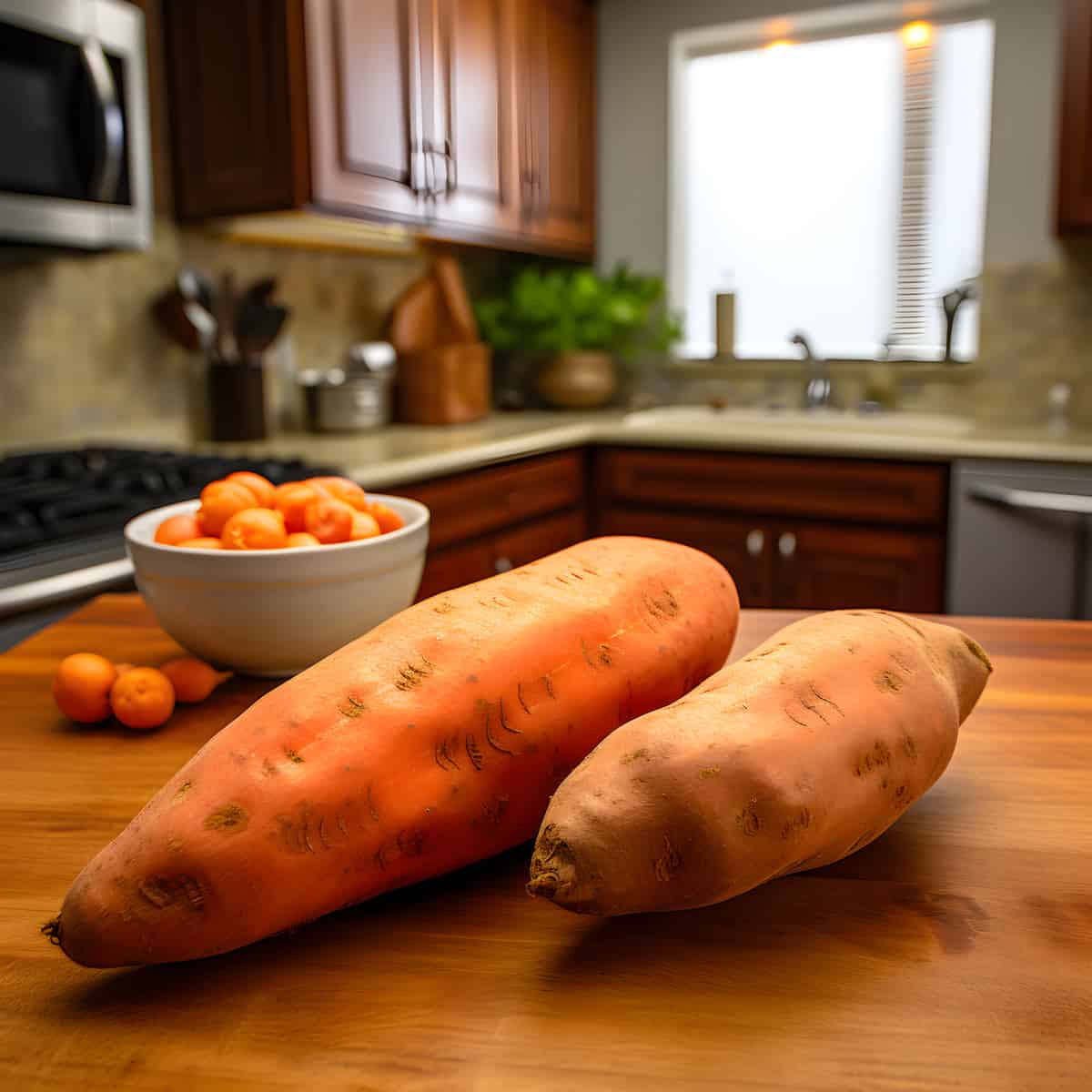 Resisto Sweet Potatoes on a kitchen counter