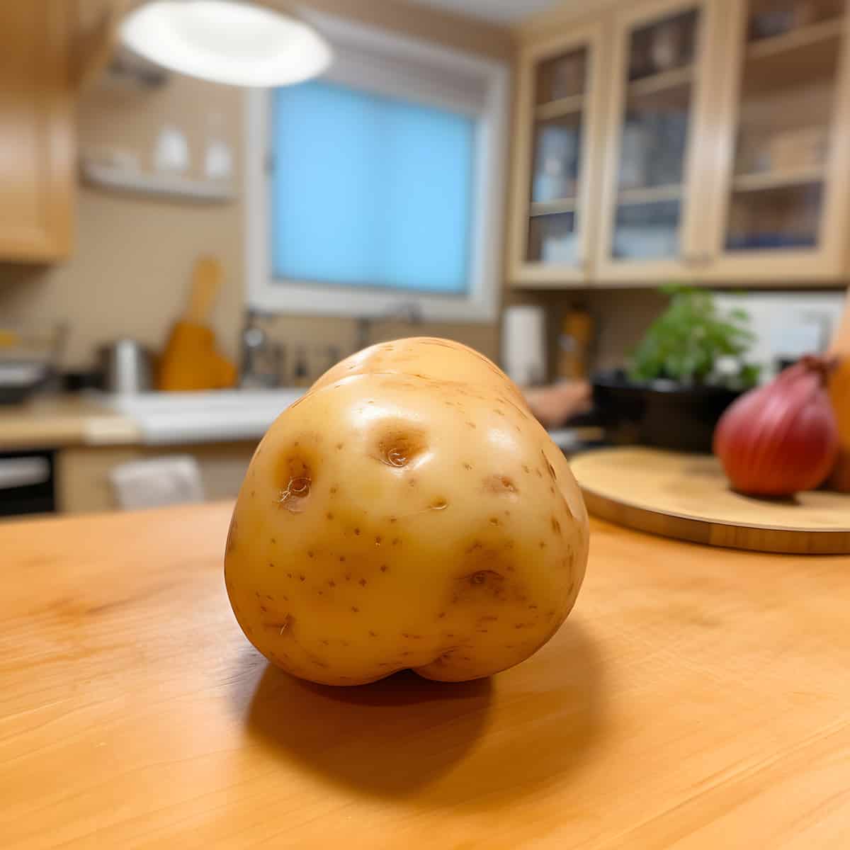 Rosenerdling Potatoes on a kitchen counter