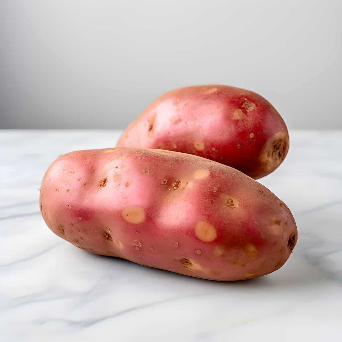 Roseval Potatoes on a kitchen counter