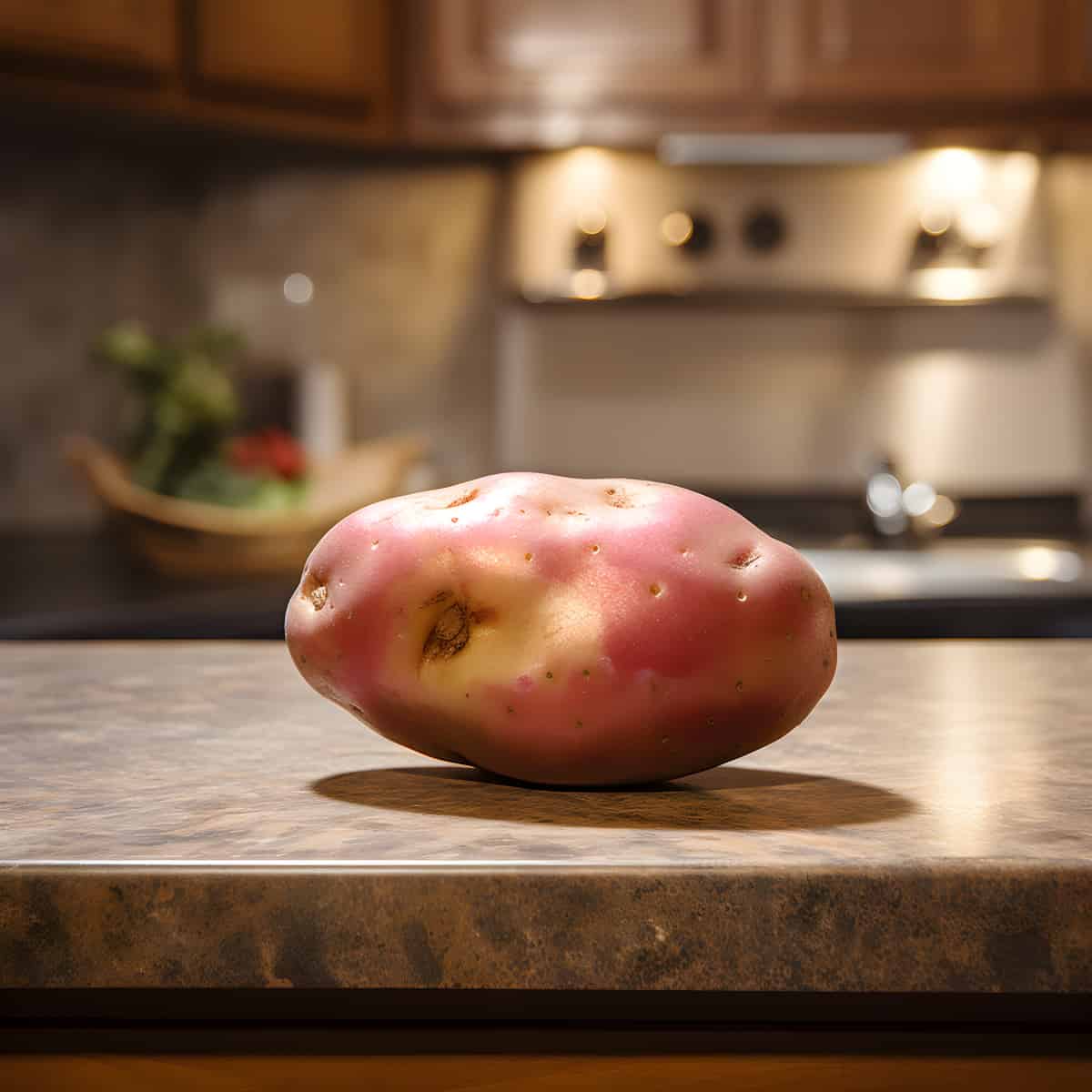 Ruby Lou Potatoes on a kitchen counter
