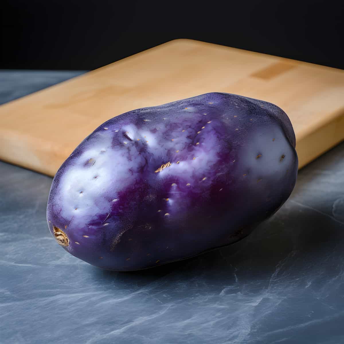 Sapphire Potatoes on a kitchen counter