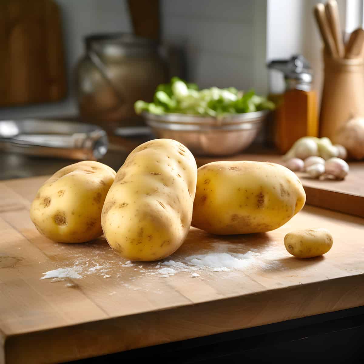 Sharpes Express Potatoes on a kitchen counter