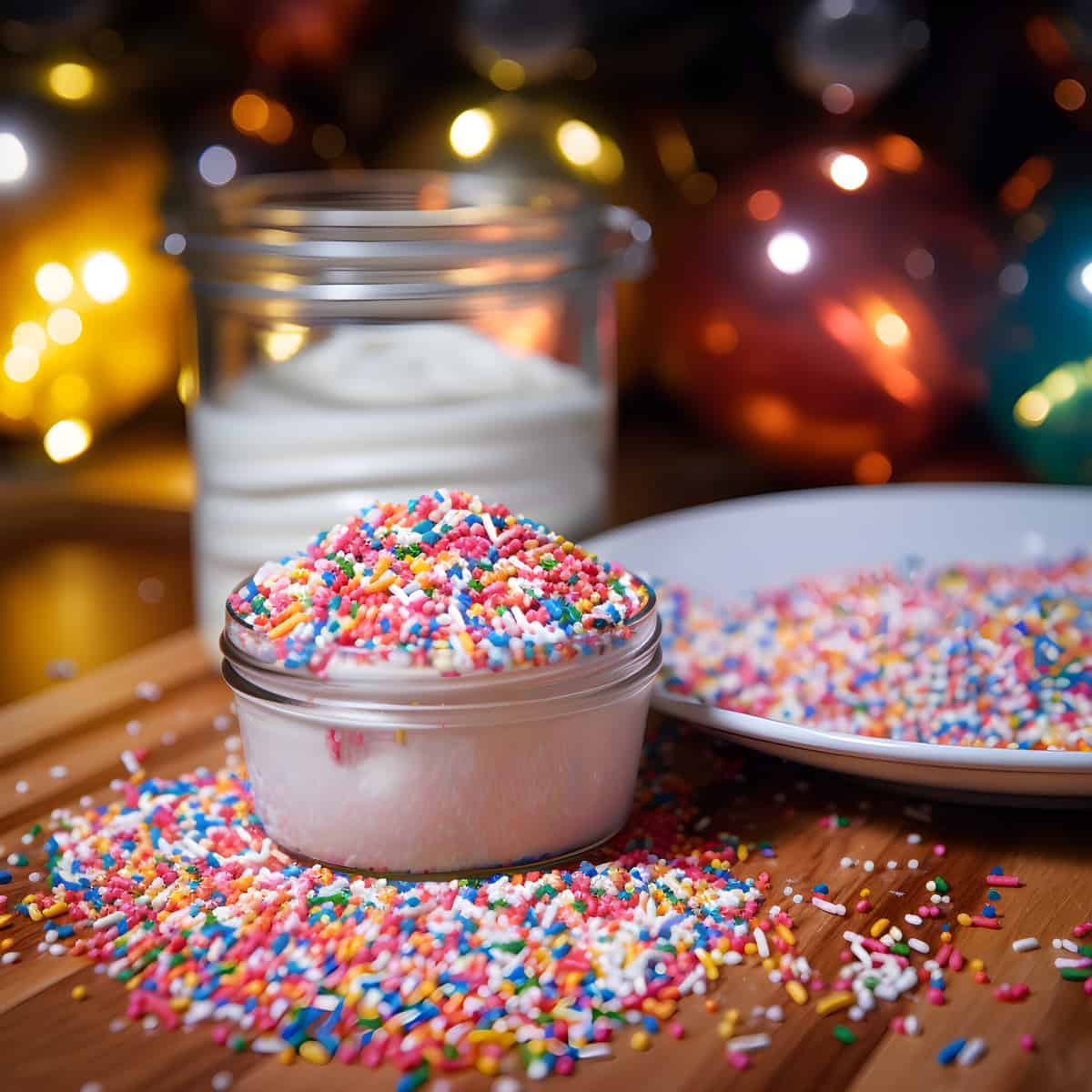Sprinkles on a kitchen counter