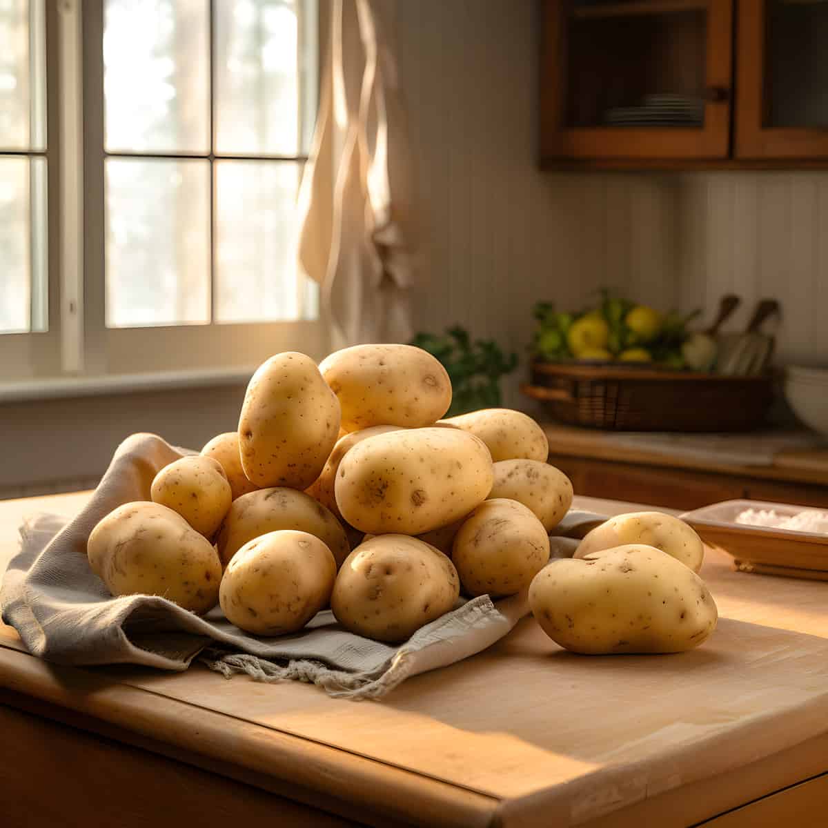 Sylvana Potatoes on a kitchen counter