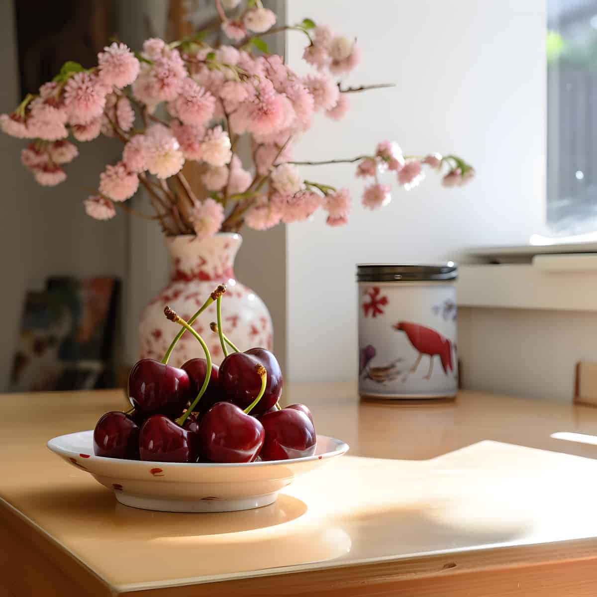 Taiwan Cherries on a kitchen counter