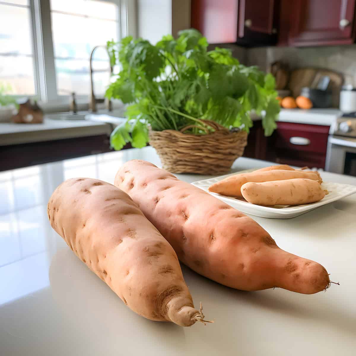 Taputini Sweet Potatoes on a kitchen counter