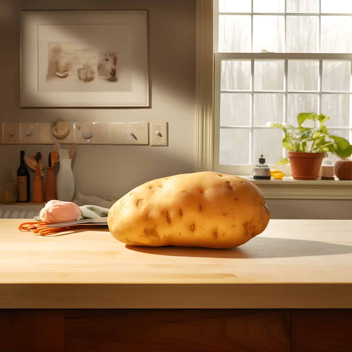 Tennaer Potatoes on a kitchen counter