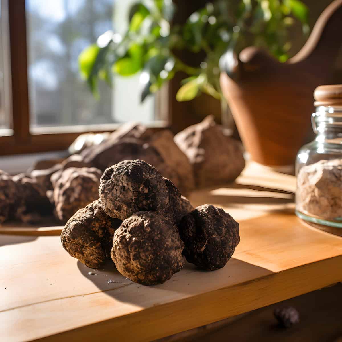 Truffles on a kitchen counter