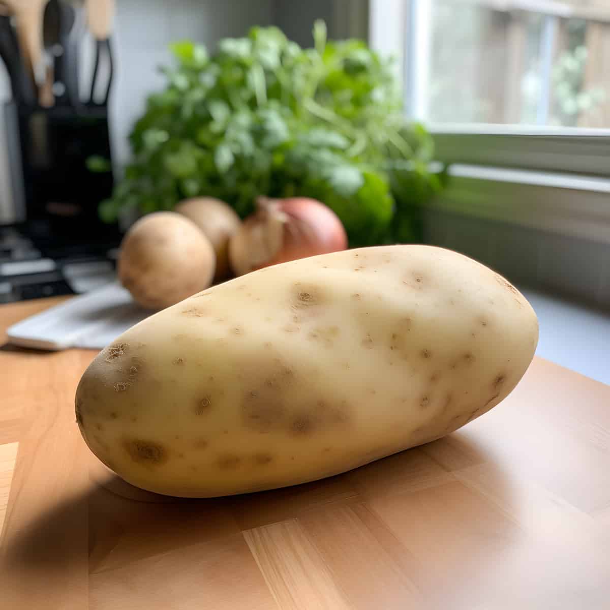 Ulster Emblem Potatoes on a kitchen counter