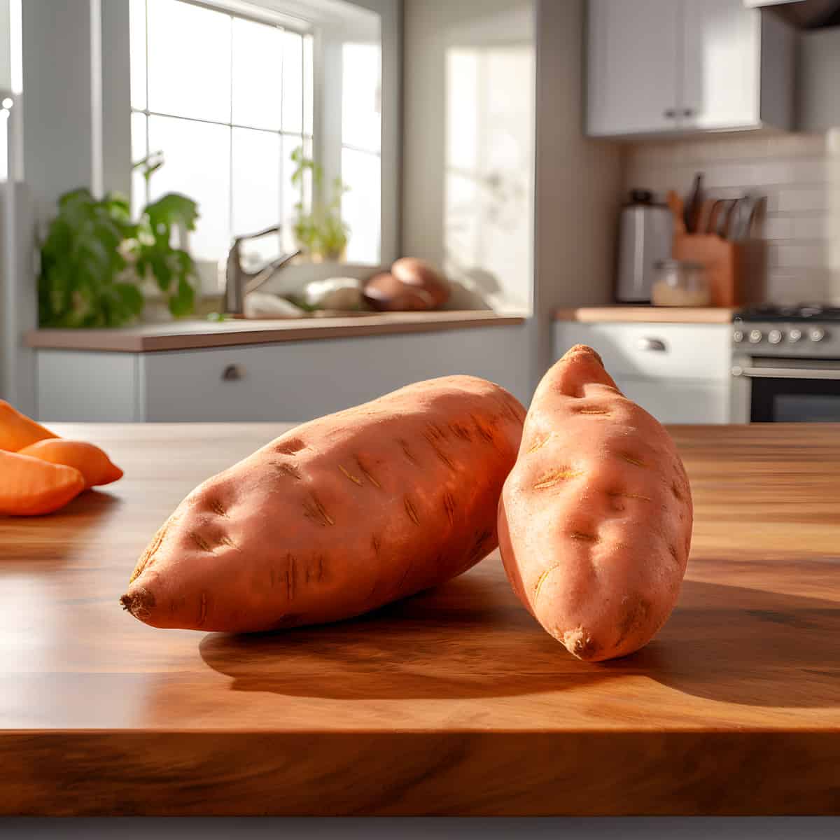 Vardaman Sweet Potatoes on a kitchen counter